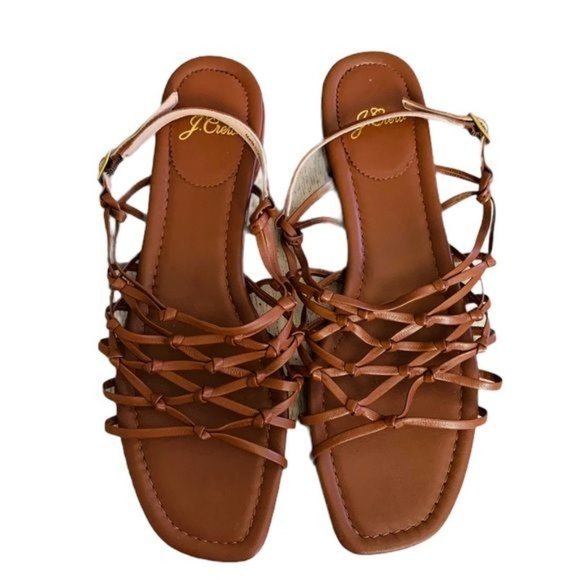 J. Crew Shoes - j.crew abbie sandals with knotted strapes in leather brown size 8.5